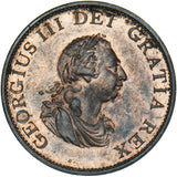 1799 Halfpenny - George III British Copper Coin - Superb