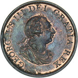 1799 Halfpenny - George III British Copper Coin - Superb