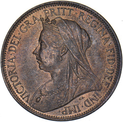 1901 Halfpenny - Victoria British Bronze Coin - Very Nice