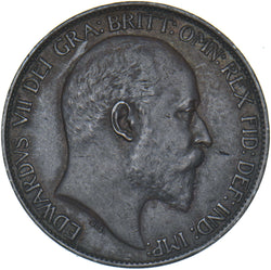 1902 Halfpenny - Edward VII British Bronze Coin - Very Nice