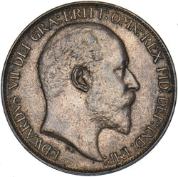 1902 Halfpenny - Edward VII British Bronze Coin - Very Nice