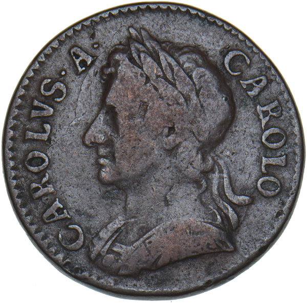 1672 Farthing - Charles II British Copper Coin