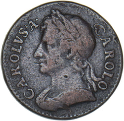 1673 Farthing - Charles II British Copper Coin