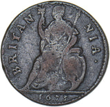 1673 Farthing - Charles II British Copper Coin