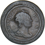 1724 Farthing - George I British Copper Coin