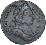 1773 Farthing - George III British Copper Coin - Nice