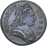 1774 Farthing - George III British Copper Coin - Very Nice