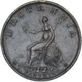 1799 Farthing - George III British Copper Coin - Nice