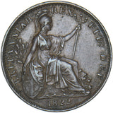 1822 Farthing - George IV British Copper Coin - Very Nice