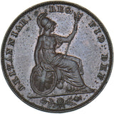 1840 Farthing - Victoria British Copper Coin - Very Nice