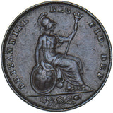 1840 Farthing - Victoria British Copper Coin - Nice