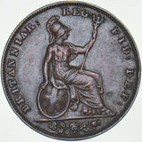 1840 Farthing - Victoria British Copper Coin - Nice