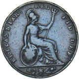 1842 Farthing - Victoria British Copper Coin