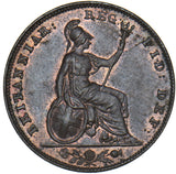 1843 Farthing - Victoria British Copper Coin - Very Nice