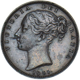 1851 Farthing - Victoria British Copper Coin - Nice