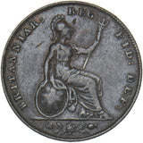 1853 Farthing - Victoria British Copper Coin - Nice