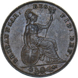 1854 Farthing - Victoria British Copper Coin - Very Nice