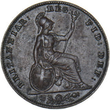 1859 Farthing - Victoria British Copper Coin - Very Nice