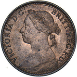 1891 Farthing - Victoria British Bronze Coin - Superb