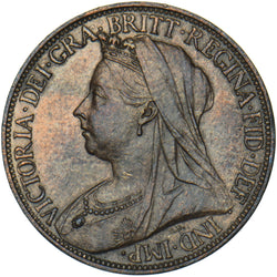 1895 Farthing - Victoria British Bronze Coin - Very Nice