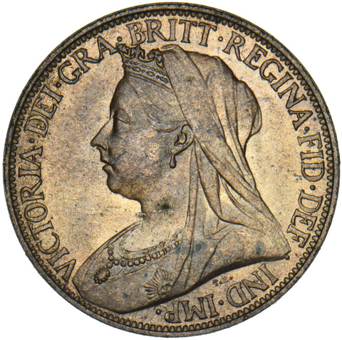 1896 Farthing - Victoria British Bronze Coin - Superb