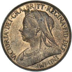 1896 Farthing - Victoria British Bronze Coin - Superb