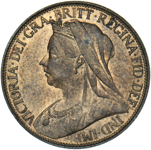 1896 Farthing - Victoria British Bronze Coin - Superb