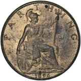 1896 Farthing - Victoria British Bronze Coin - Superb