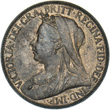 1896 Farthing - Victoria British Bronze Coin - Very Nice
