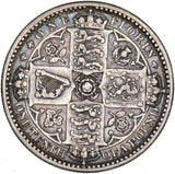 1849 Godless Florin - Victoria British Silver Coin - Nice