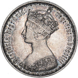 1853 Gothic Florin - Victoria British Silver Coin - Very Nice