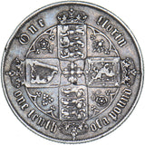 1871 Gothic Florin - Victoria British Silver Coin - Nice