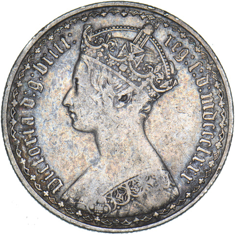 1880 Gothic Florin - Victoria British Silver Coin