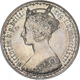 1881 Gothic Florin - Victoria British Silver Coin - Very Nice