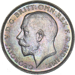 1920 Florin (Shallow Portrait) - George V British Silver Coin - Superb