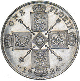 1924 Florin - George V British Silver Coin - Superb