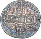1723 SSC Shilling (French Arms At Date) - George I British Silver Coin