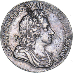 1723 SSC Shilling - George I British Silver Coin - Very Nice