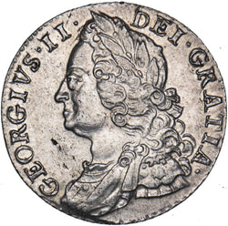 1750 Shilling - George II British Silver Coin - Very Nice