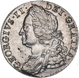 1750 Shilling - George II British Silver Coin - Very Nice