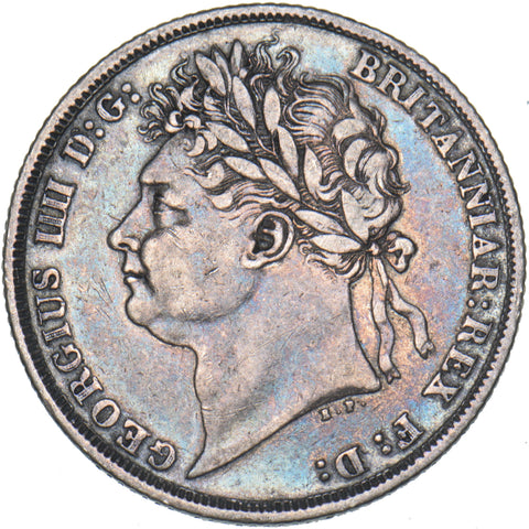 1823 Shilling - George IV British Silver Coin - Nice
