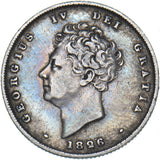 1826 Shilling - George IV British Silver Coin - Nice