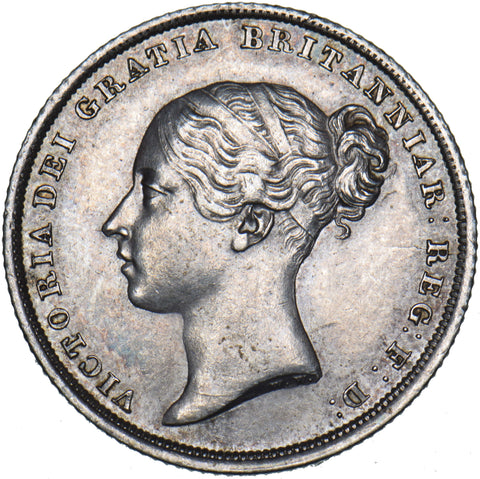 1839 Shilling (1st Bust) - Victoria British Silver Coin - Very Nice