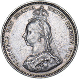 1887 Shilling - Victoria British Silver Coin - Very Nice