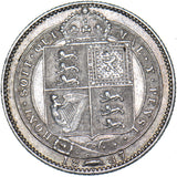 1887 Shilling - Victoria British Silver Coin - Very Nice