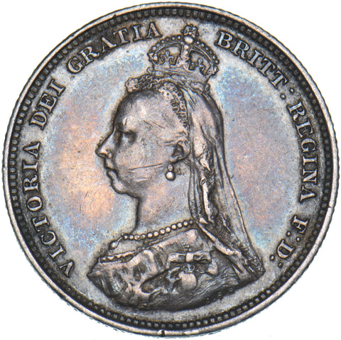 1887 Shilling - Victoria British Silver Coin - Nice