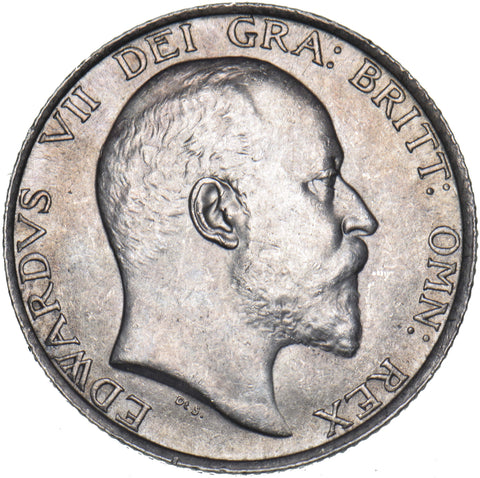 1902 Shilling - Edward VII British Silver Coin - Superb