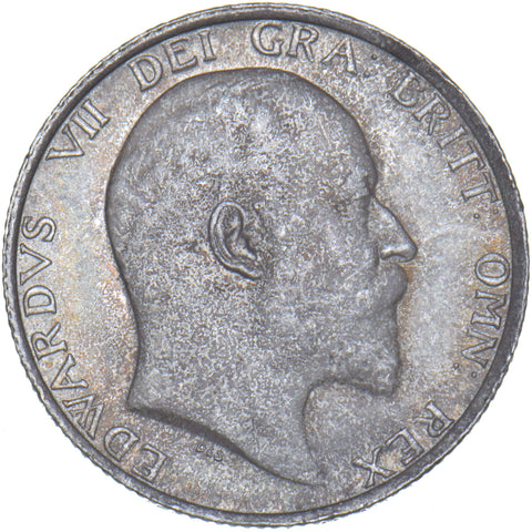 1910 Shilling - Edward VII British Silver Coin - Very Nice