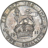 1911 Shilling - George V British Silver Coin - Nice