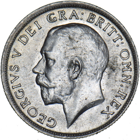 1917 Shilling - George V British Silver Coin - Very Nice